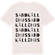 Vintage White t-shirt med Sandkällehus ordlek t-shirt