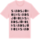 Pink Cotton t-shirt med Sandsjöholm ordlek t-shirt