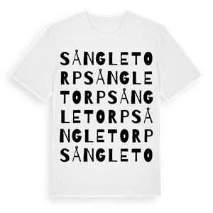 Sångletorp ordlek t-shirt – ekologisk bomull t-shirt från Pinshirt