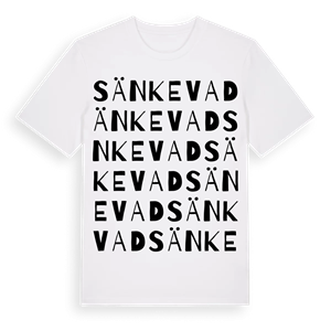 Sänkevad ordlek t-shirt – ekologisk bomull t-shirt från Pinshirt