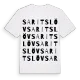 Saritslöv ordlek t-shirt