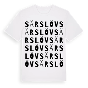 Särslöv ordlek t-shirt – ekologisk bomull t-shirt från Pinshirt