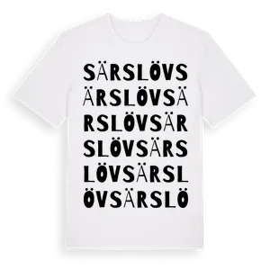 Särslöv ordlek t-shirt – ekologisk bomull t-shirt från Pinshirt