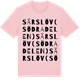 Pink Cotton t-shirt med Särslöv (södra delen) ordlek t-shirt