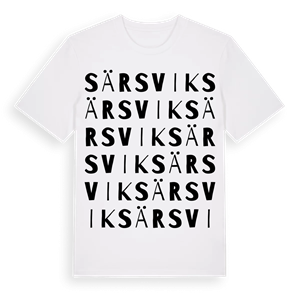Särsvik ordlek t-shirt – ekologisk bomull t-shirt från Pinshirt