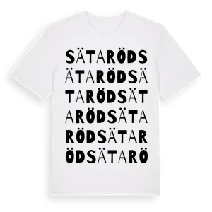 Sätaröd ordlek t-shirt – ekologisk bomull t-shirt från Pinshirt