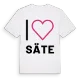 Jag älskar Säte t-shirt stort tryck