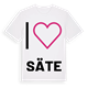 White t-shirt med Jag älskar Säte t-shirt stort tryck