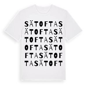 Sätofta ordlek t-shirt – ekologisk bomull t-shirt från Pinshirt