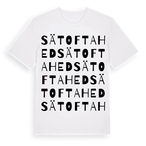 Sätofta hed ordlek t-shirt – ekologisk bomull t-shirt från Pinshirt