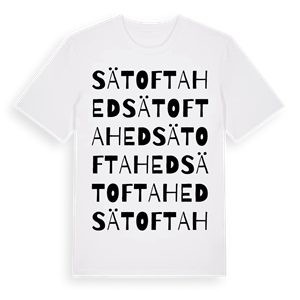 Sätofta hed ordlek t-shirt – ekologisk bomull t-shirt från Pinshirt
