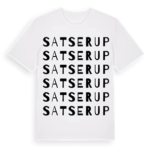 Satserup ordlek t-shirt – ekologisk bomull t-shirt från Pinshirt