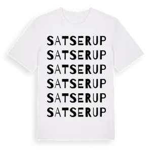 Satserup ordlek t-shirt – ekologisk bomull t-shirt från Pinshirt