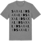 Mid Heather Gray t-shirt med Saxalid ordlek t-shirt