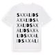 White t-shirt med Saxalid ordlek t-shirt