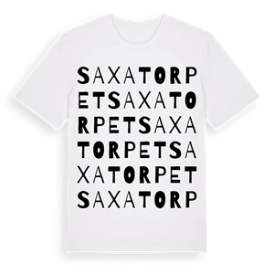 Saxatorpet ordlek t-shirt – ekologisk bomull t-shirt från Pinshirt