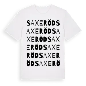 Saxeröd ordlek t-shirt – ekologisk bomull t-shirt från Pinshirt