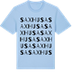 Blue Soul t-shirt med Saxhusa ordlek t-shirt