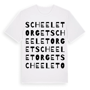 Scheeletorget ordlek t-shirt – ekologisk bomull t-shirt från Pinshirt