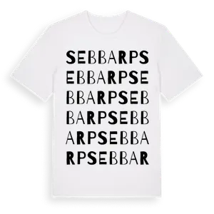 Sebbarp ordlek t-shirt – ekologisk bomull t-shirt från Pinshirt