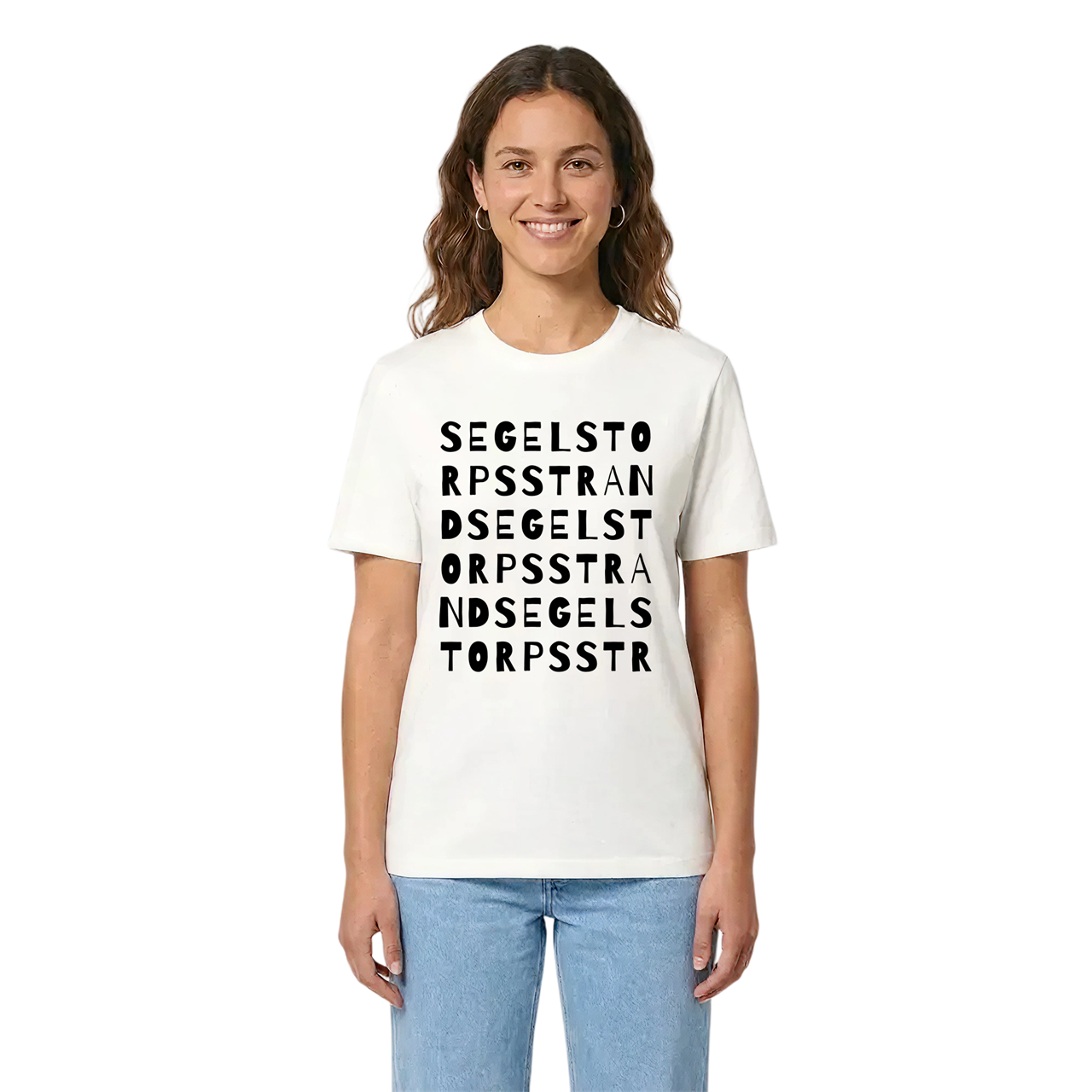 Segelstorpsstrand ordlek t-shirt i miljö