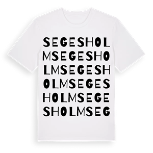 Segesholm ordlek t-shirt – ekologisk bomull t-shirt från Pinshirt