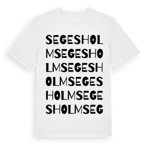 Segesholm ordlek t-shirt – ekologisk bomull t-shirt från Pinshirt
