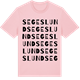 Pink Cotton t-shirt med Segeslund ordlek t-shirt