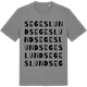 Mid Heather Gray t-shirt med Segeslund ordlek t-shirt