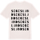 Vintage White t-shirt med Segeslund ordlek t-shirt