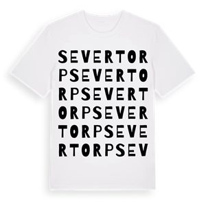Severtorp ordlek t-shirt – ekologisk bomull t-shirt från Pinshirt