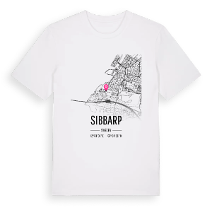 Sibbarp karta t-shirt – ekologisk bomull t-shirt från Pinshirt