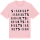 Pink Cotton t-shirt med Sibbhult ordlek t-shirt
