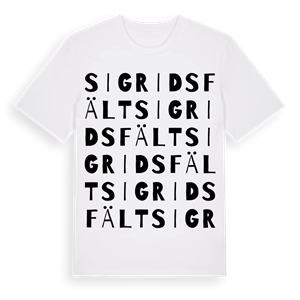 Sigridsfält ordlek t-shirt – ekologisk bomull t-shirt från Pinshirt