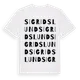 White t-shirt med Sigridslund ordlek t-shirt