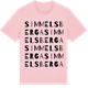 Pink Cotton t-shirt med Simmelsberga ordlek t-shirt