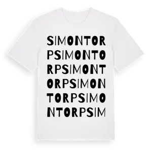 Simontorp ordlek t-shirt – ekologisk bomull t-shirt från Pinshirt
