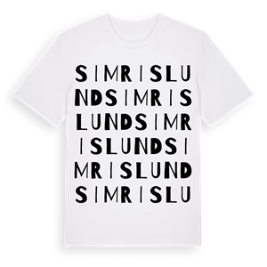Simrislund ordlek t-shirt – ekologisk bomull t-shirt från Pinshirt