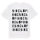 White t-shirt med Sireköpinge ordlek t-shirt