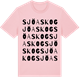 Pink Cotton t-shirt med Sjöaskog ordlek t-shirt