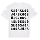 White t-shirt med Sjöaskog ordlek t-shirt