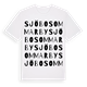 White t-shirt med Sjöbo sommarby ordlek t-shirt
