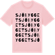 Pink Cotton t-shirt med Sjöbygget ordlek t-shirt