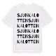 White t-shirt med Sjunkalotten ordlek t-shirt