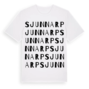 Sjunnarp ordlek t-shirt – ekologisk bomull t-shirt från Pinshirt