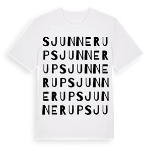 Sjunnerup ordlek t-shirt – ekologisk bomull t-shirt från Pinshirt
