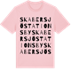 Pink Cotton t-shirt med Skabersjö stationsby ordlek t-shirt