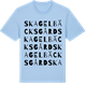 Blue Soul t-shirt med Skagelbäcks gård ordlek t-shirt