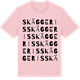 Pink Cotton t-shirt med Skäggeris ordlek t-shirt