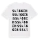 White t-shirt med Skäggeris ordlek t-shirt